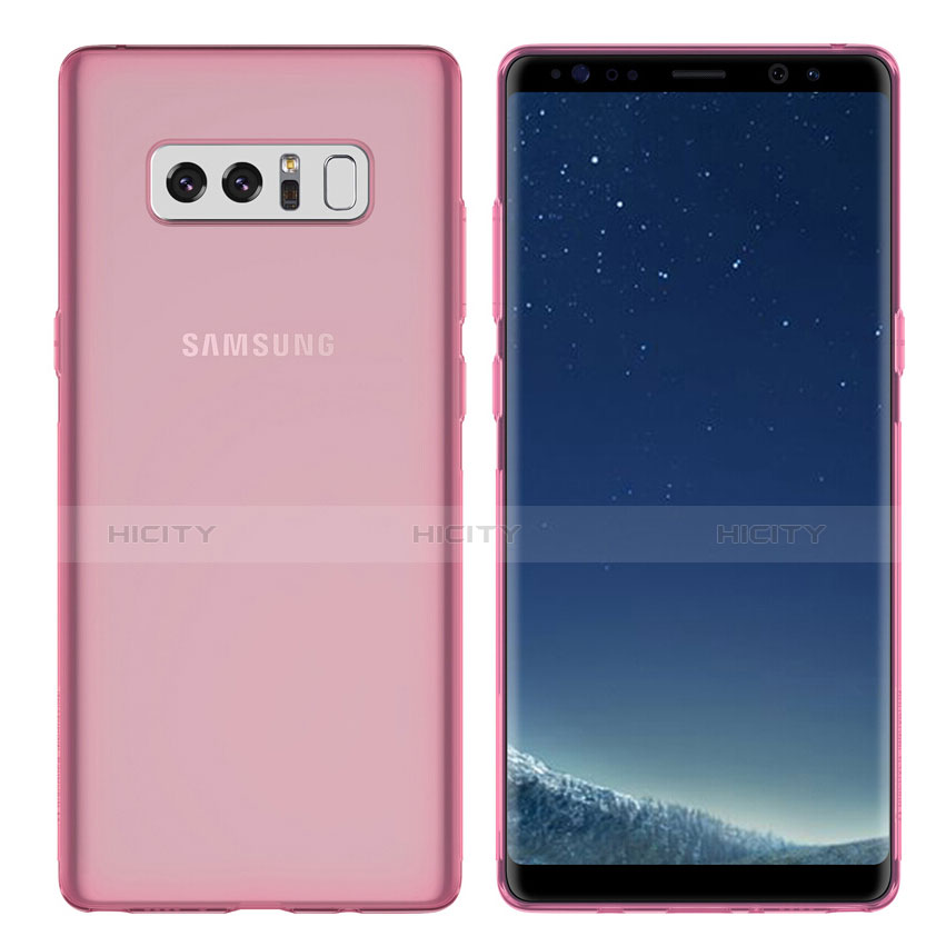 Funda Silicona Ultrafina Transparente H01 para Samsung Galaxy Note 8 Duos N950F Rosa