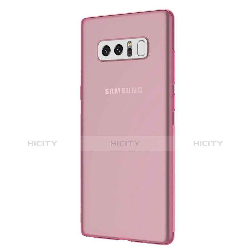 Funda Silicona Ultrafina Transparente H01 para Samsung Galaxy Note 8 Duos N950F Rosa