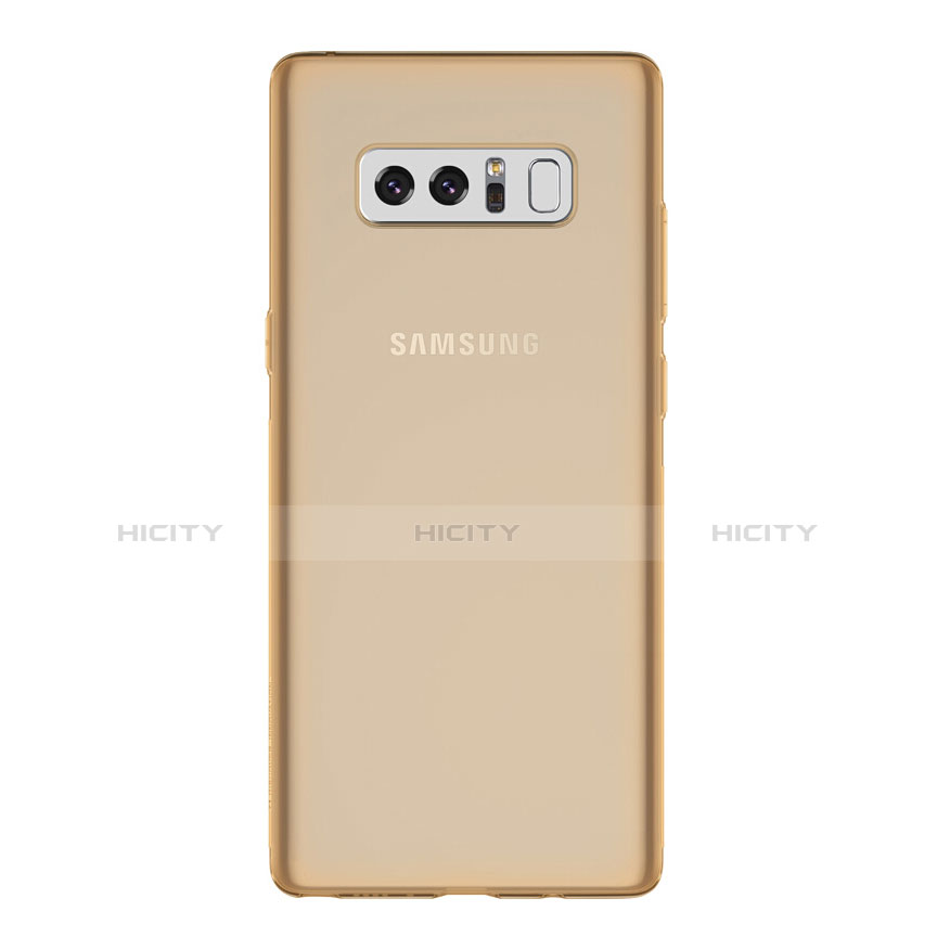 Funda Silicona Ultrafina Transparente H01 para Samsung Galaxy Note 8 Oro