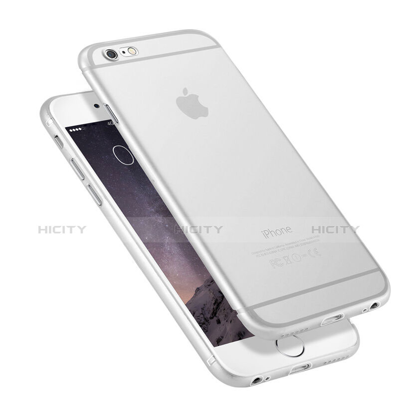 Funda Silicona Ultrafina Transparente Mate para Apple iPhone 6S Blanco