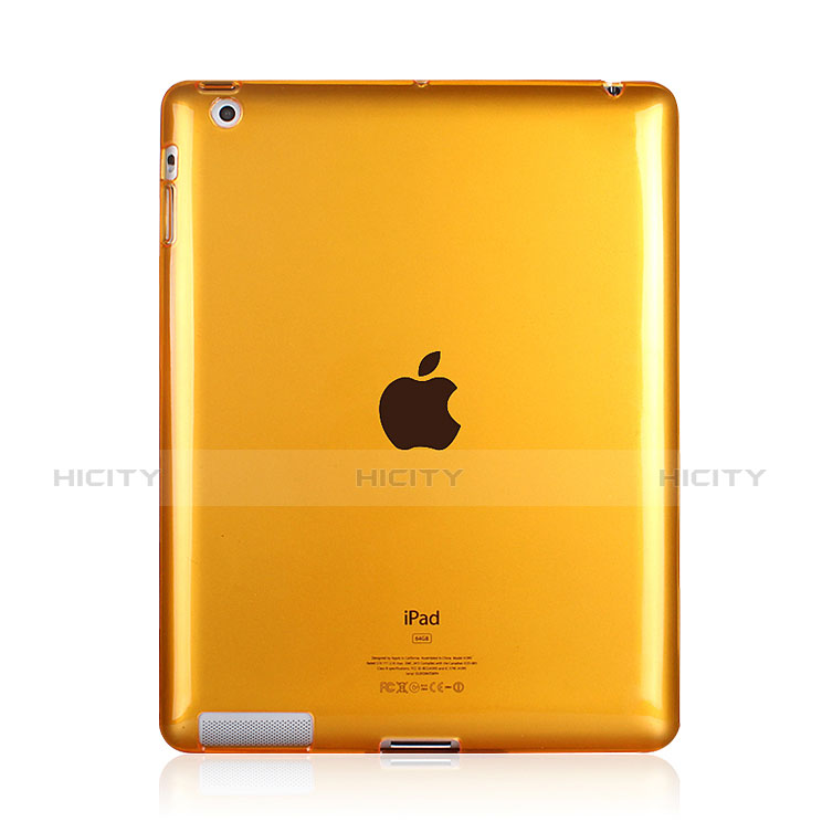 Funda Silicona Ultrafina Transparente para Apple iPad 2 Amarillo