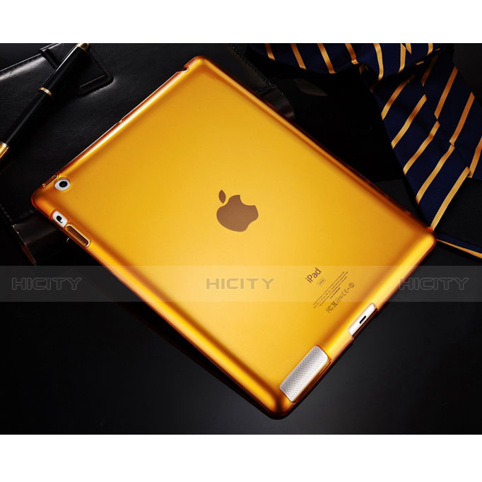 Funda Silicona Ultrafina Transparente para Apple iPad 2 Amarillo