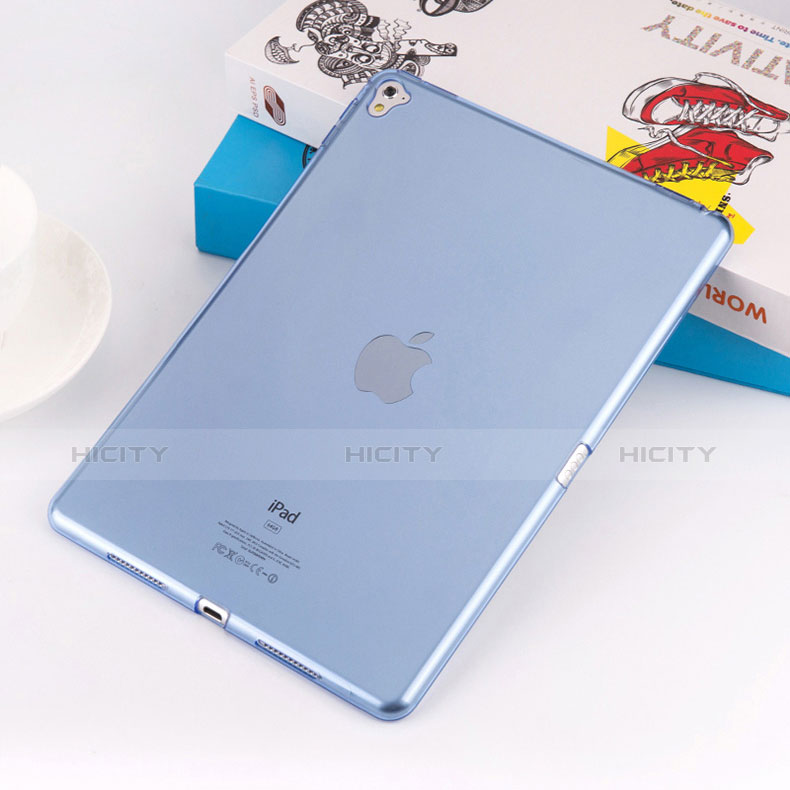 Funda Silicona Ultrafina Transparente para Apple iPad Pro 9.7 Azul