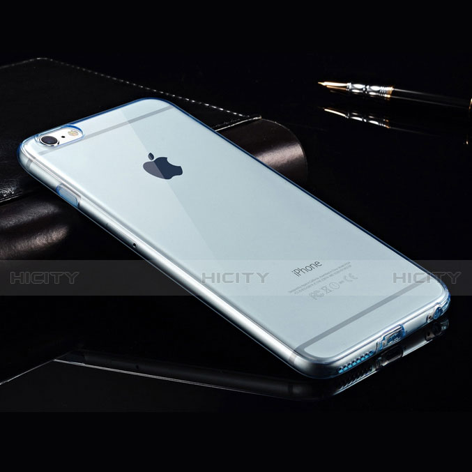 Funda Silicona Ultrafina Transparente para Apple iPhone 6 Azul