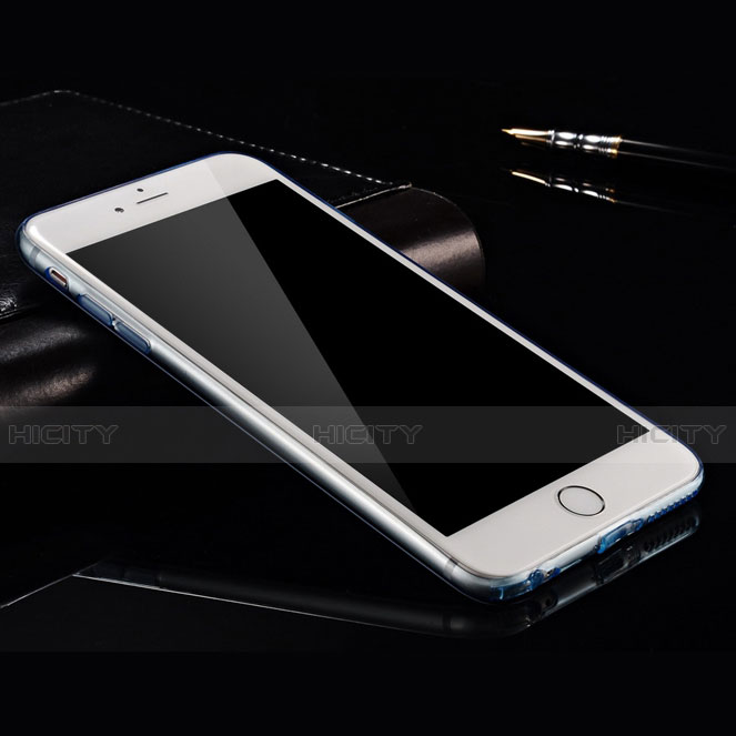 Funda Silicona Ultrafina Transparente para Apple iPhone 6 Azul