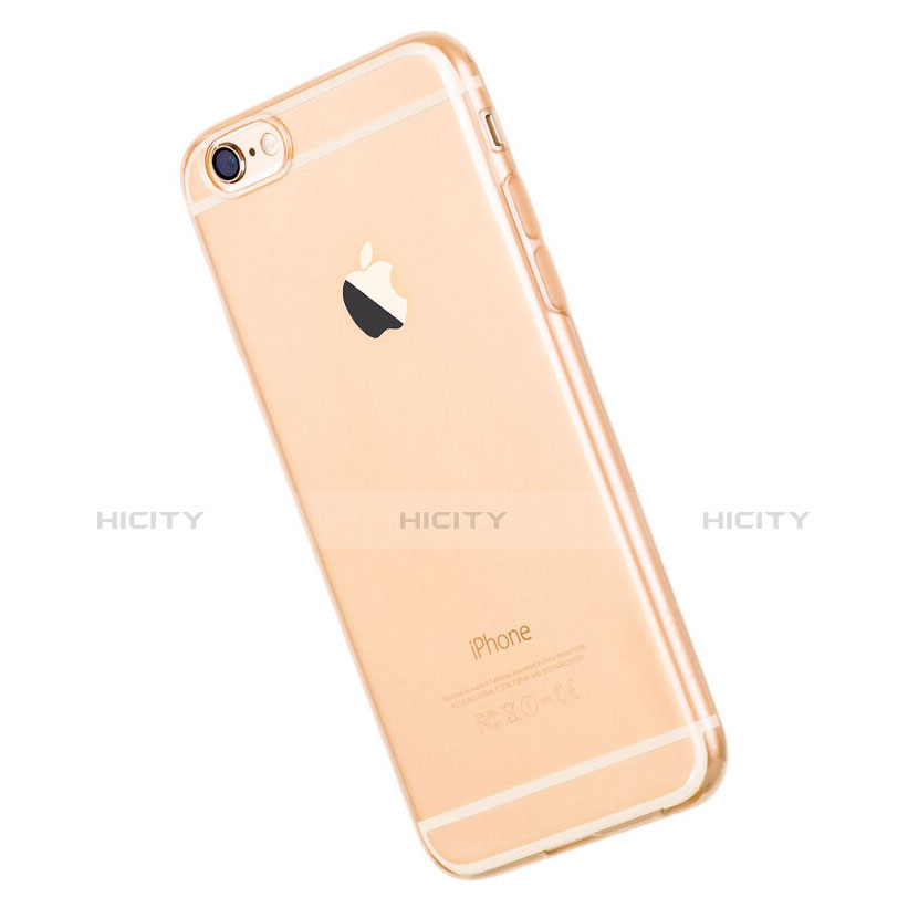 Funda Silicona Ultrafina Transparente para Apple iPhone 6S Plus Oro