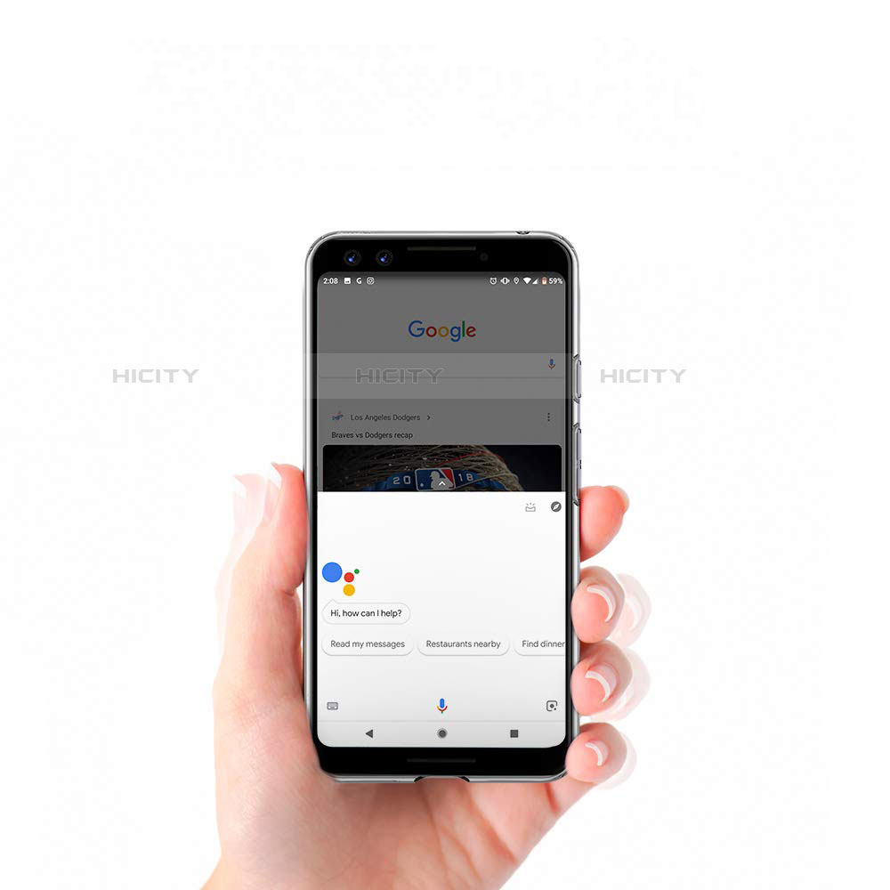 Funda Silicona Ultrafina Transparente para Google Pixel 3 Claro
