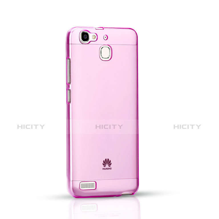 Funda Silicona Ultrafina Transparente para Huawei Enjoy 5S Rosa