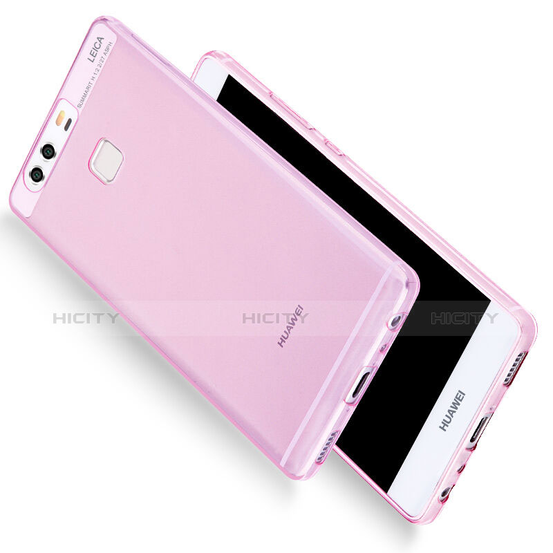 Funda Silicona Ultrafina Transparente para Huawei P9 Plus Rosa