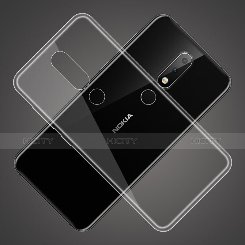 Funda Silicona Ultrafina Transparente para Nokia 6.1 Plus Claro