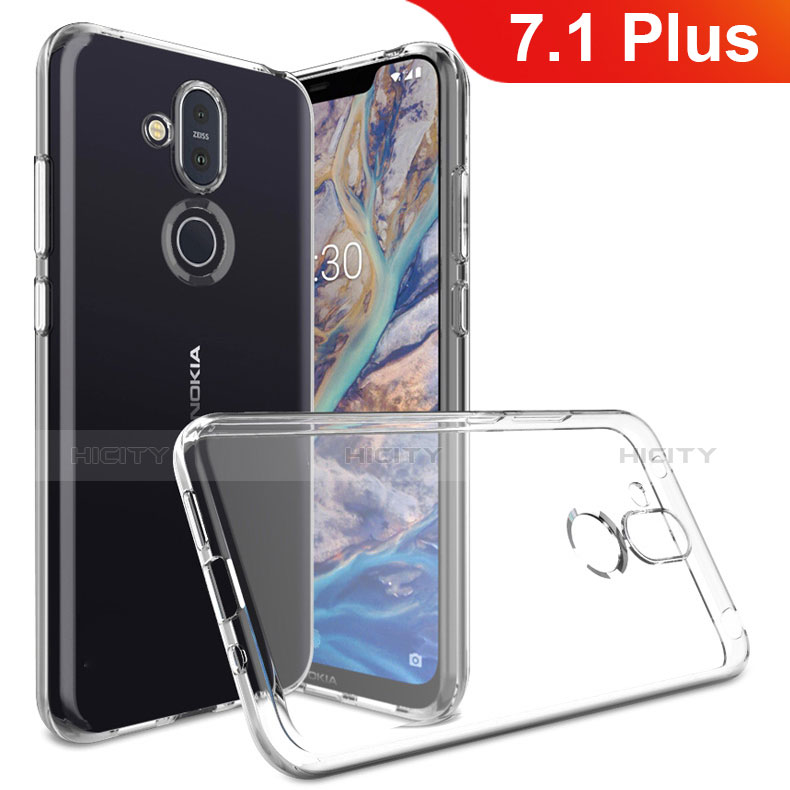 Funda Silicona Ultrafina Transparente para Nokia 7.1 Plus Claro