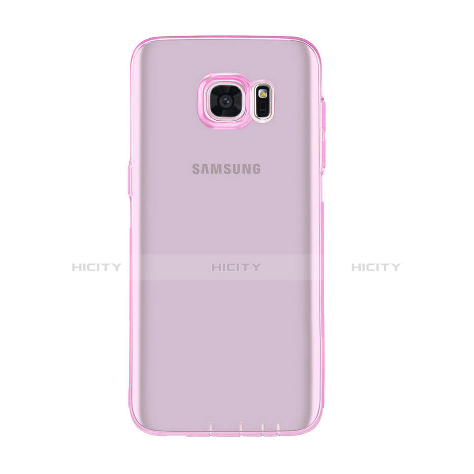 Funda Silicona Ultrafina Transparente para Samsung Galaxy S7 Edge G935F Rosa