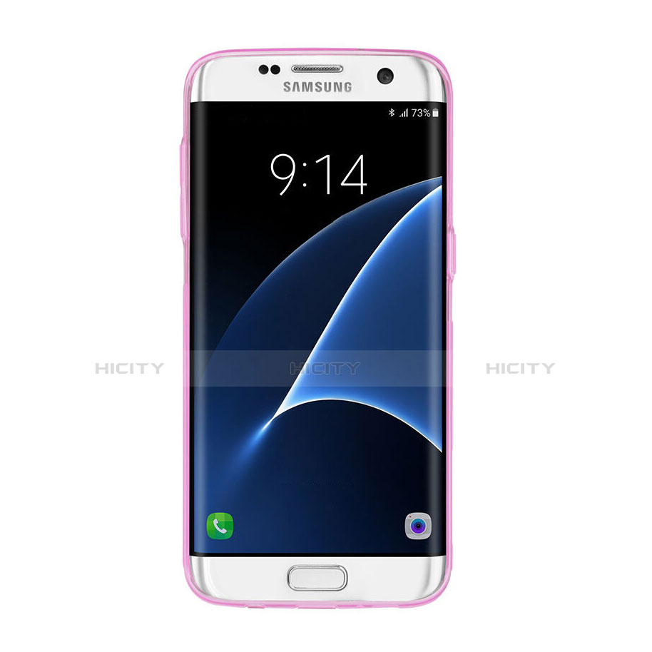 Funda Silicona Ultrafina Transparente para Samsung Galaxy S7 Edge G935F Rosa