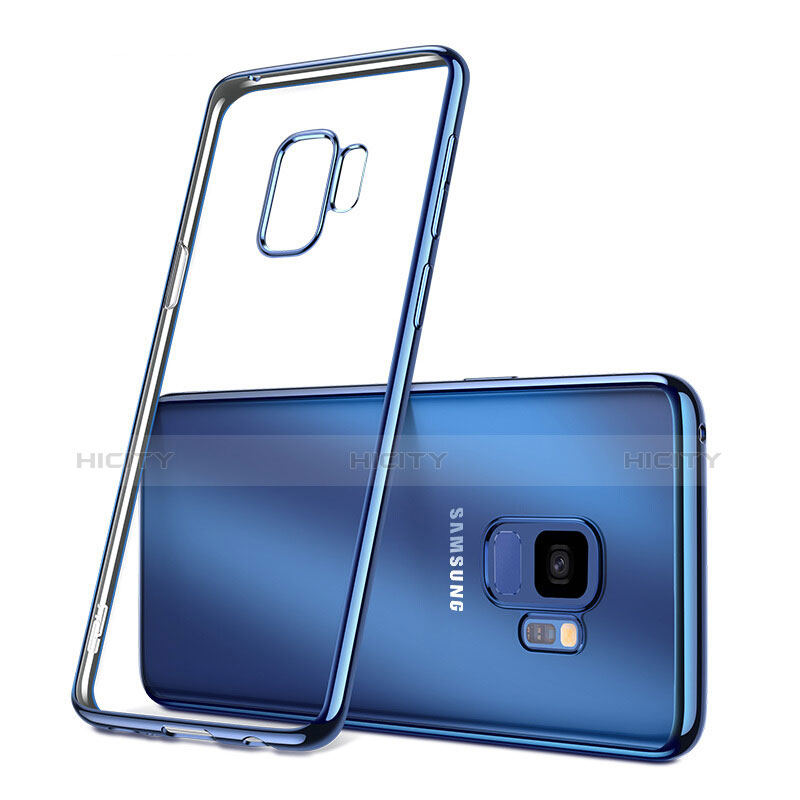 Funda Silicona Ultrafina Transparente para Samsung Galaxy S9 Azul