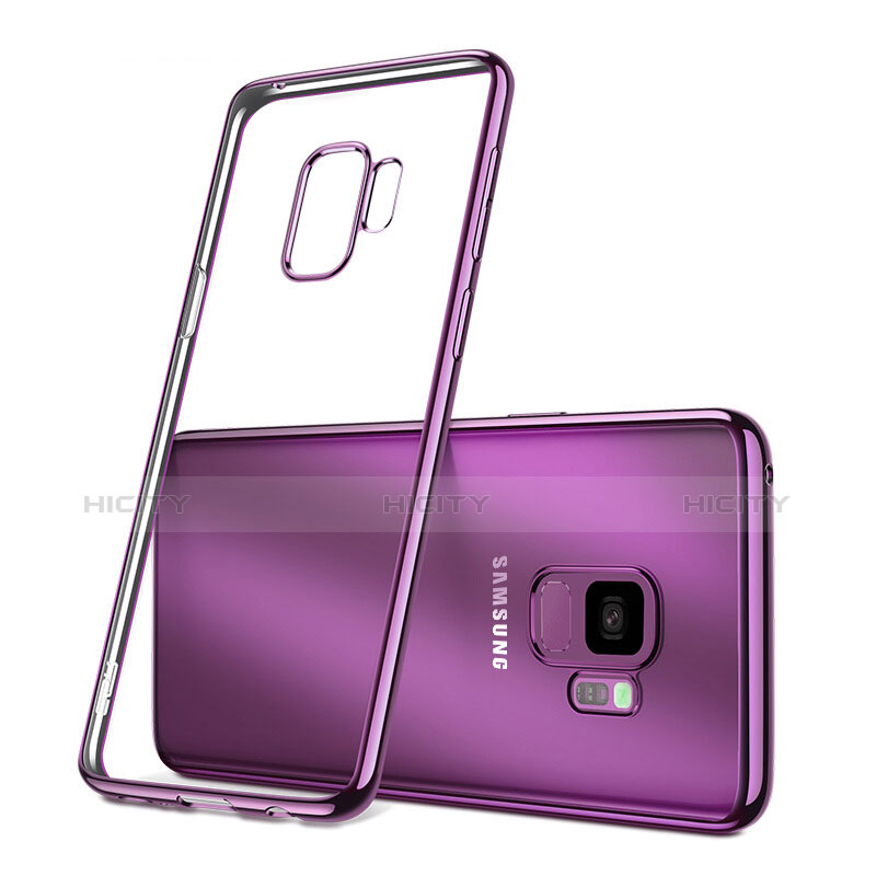 Funda Silicona Ultrafina Transparente para Samsung Galaxy S9 Morado