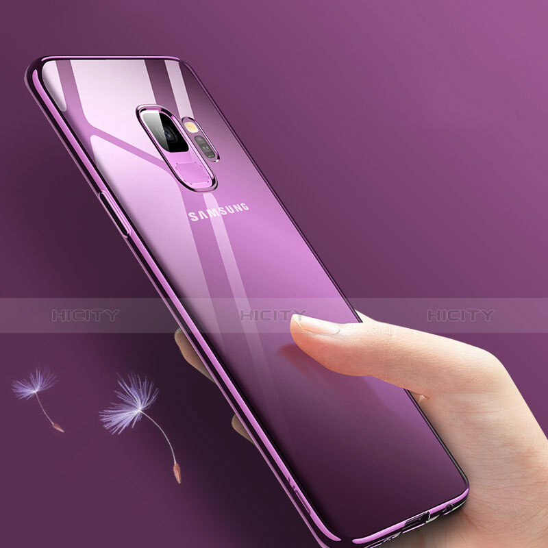 Funda Silicona Ultrafina Transparente para Samsung Galaxy S9 Morado