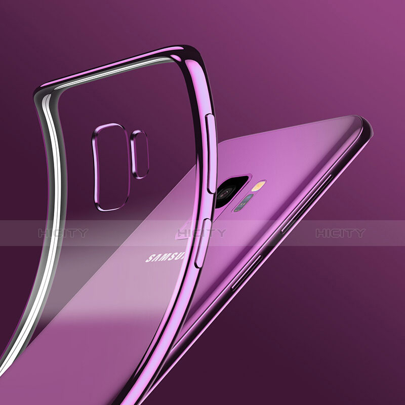 Funda Silicona Ultrafina Transparente para Samsung Galaxy S9 Morado