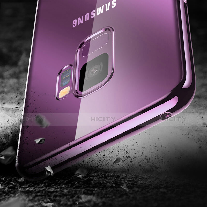 Funda Silicona Ultrafina Transparente para Samsung Galaxy S9 Morado