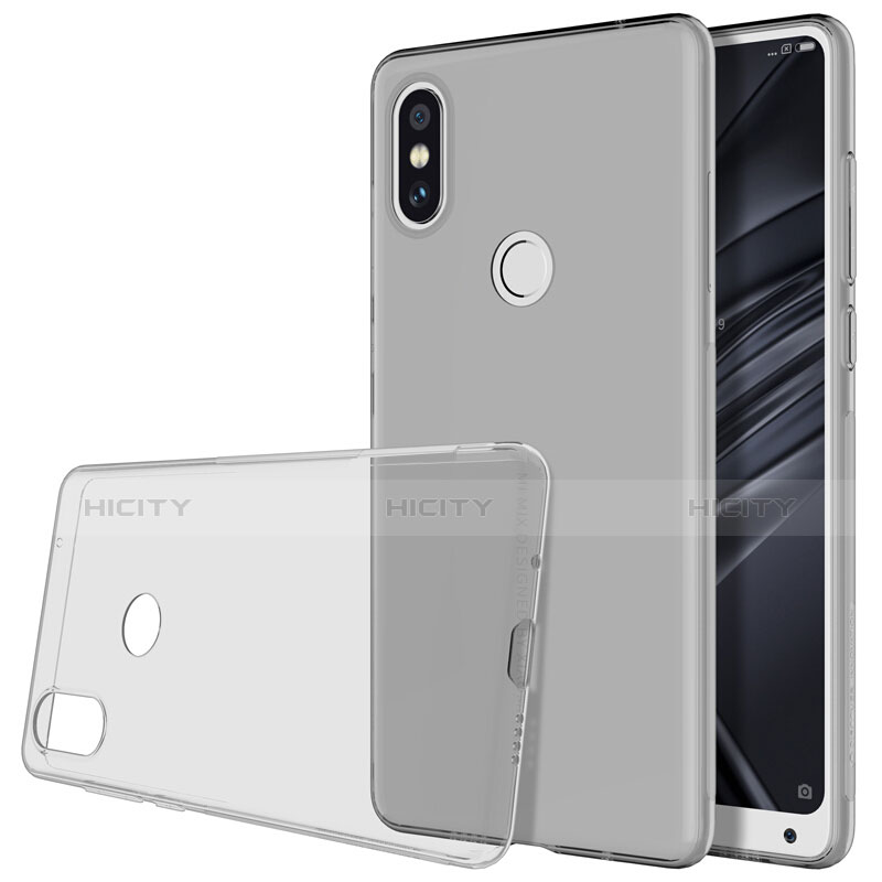 Funda Silicona Ultrafina Transparente para Xiaomi Mi Mix 2S Gris