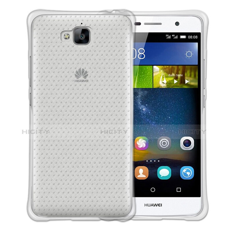 Funda Silicona Ultrafina Transparente Punto para Huawei Y6 Pro Claro