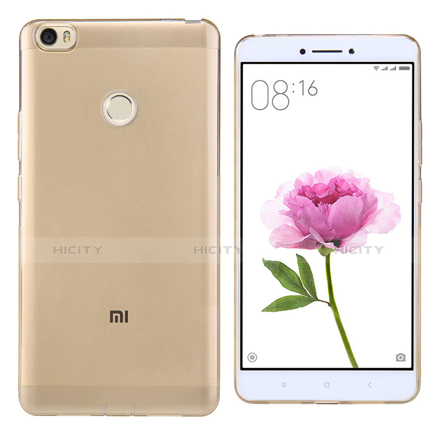 Funda Silicona Ultrafina Transparente Q02 para Xiaomi Mi Max Oro