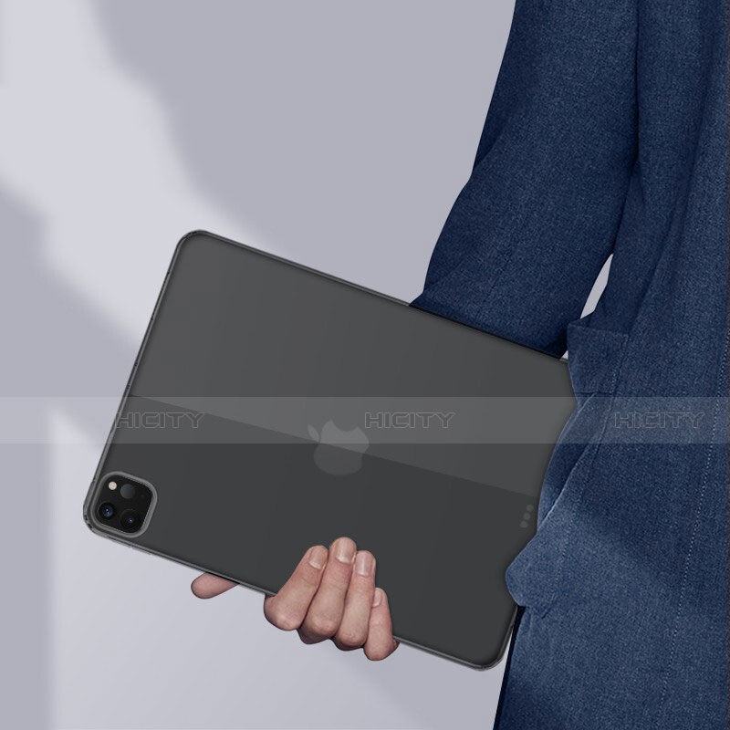 Funda Silicona Ultrafina Transparente T02 para Apple iPad Pro 12.9 (2021) Negro