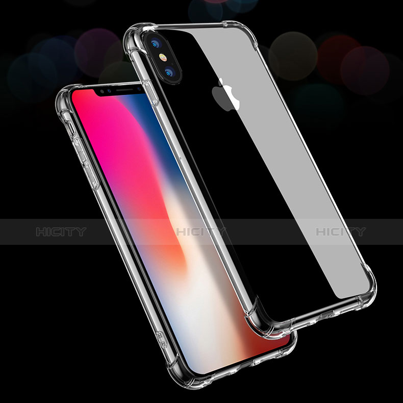 Funda Silicona Ultrafina Transparente T02 para Apple iPhone X Claro