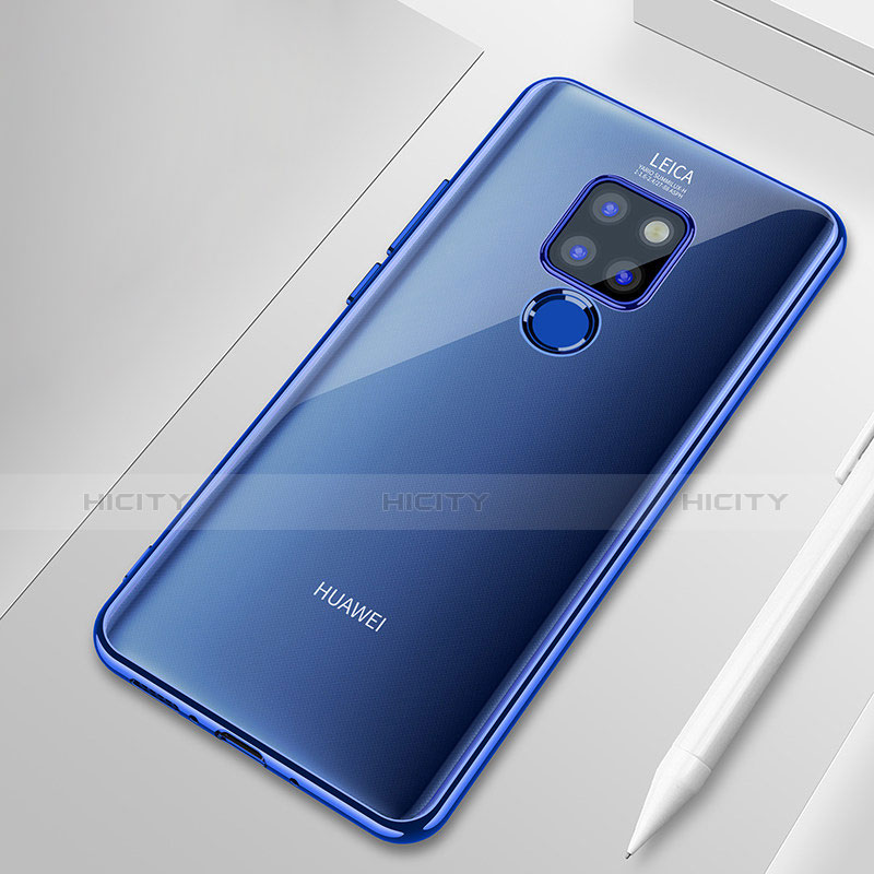 Funda Silicona Ultrafina Transparente T02 para Huawei Mate 20 Azul