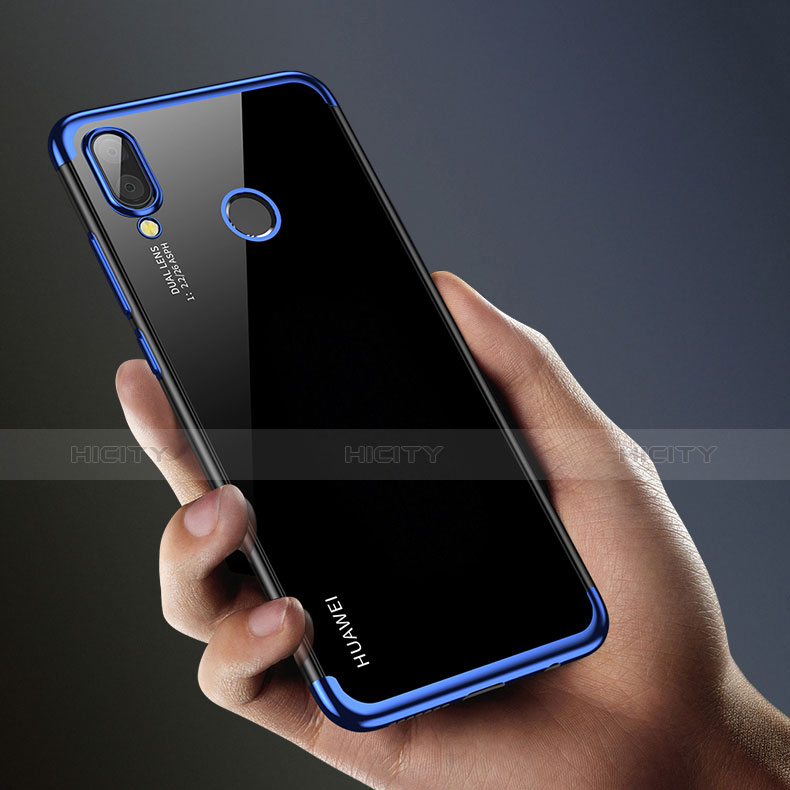 Funda Silicona Ultrafina Transparente T02 para Huawei P20 Lite Azul