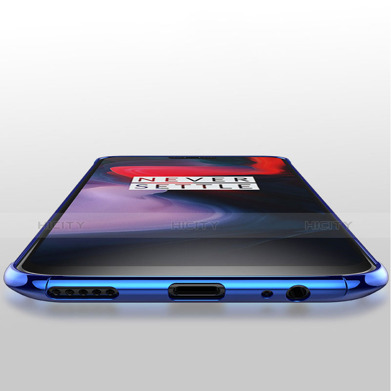 Funda Silicona Ultrafina Transparente T02 para OnePlus 6 Azul