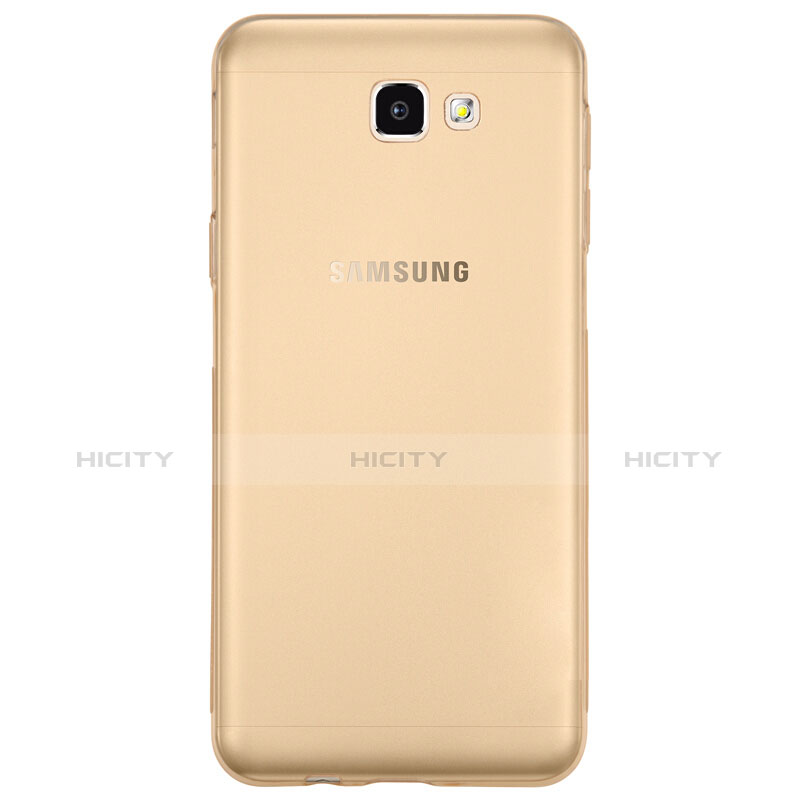 Funda Silicona Ultrafina Transparente T02 para Samsung Galaxy On7 (2016) G6100 Oro