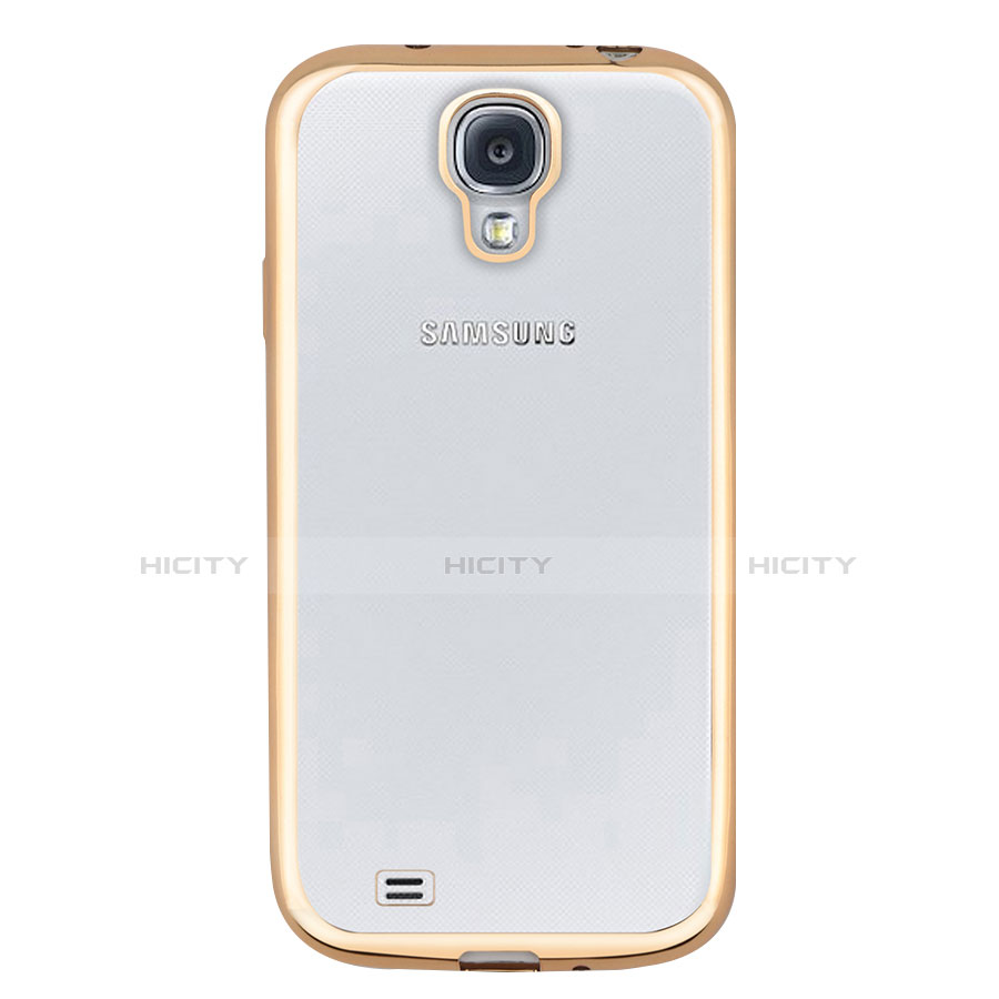 Funda Silicona Ultrafina Transparente T02 para Samsung Galaxy S4 i9500 i9505 Oro