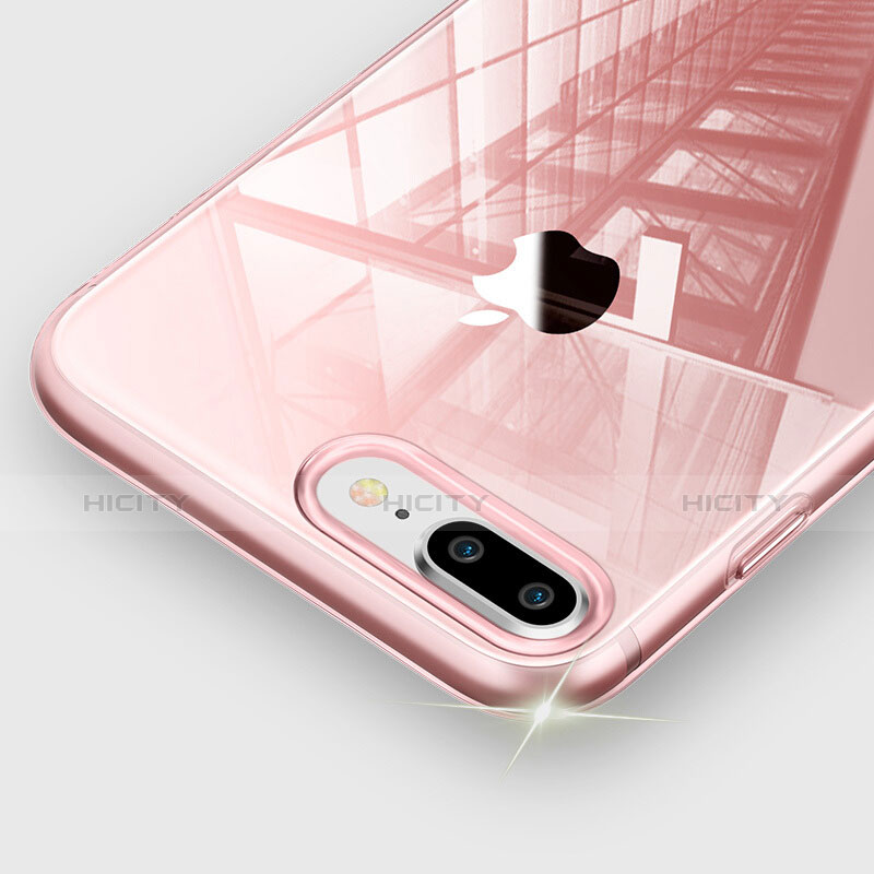 Funda Silicona Ultrafina Transparente T03 para Apple iPhone 7 Plus Rosa