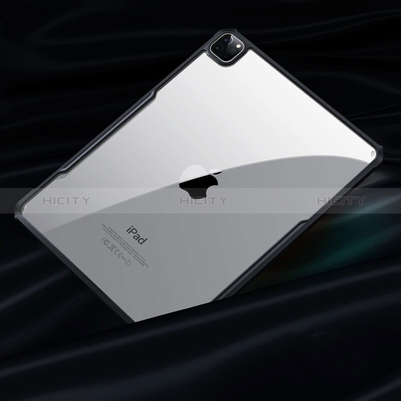 Funda Silicona Ultrafina Transparente T04 para Apple iPad Pro 12.9 (2021) Negro
