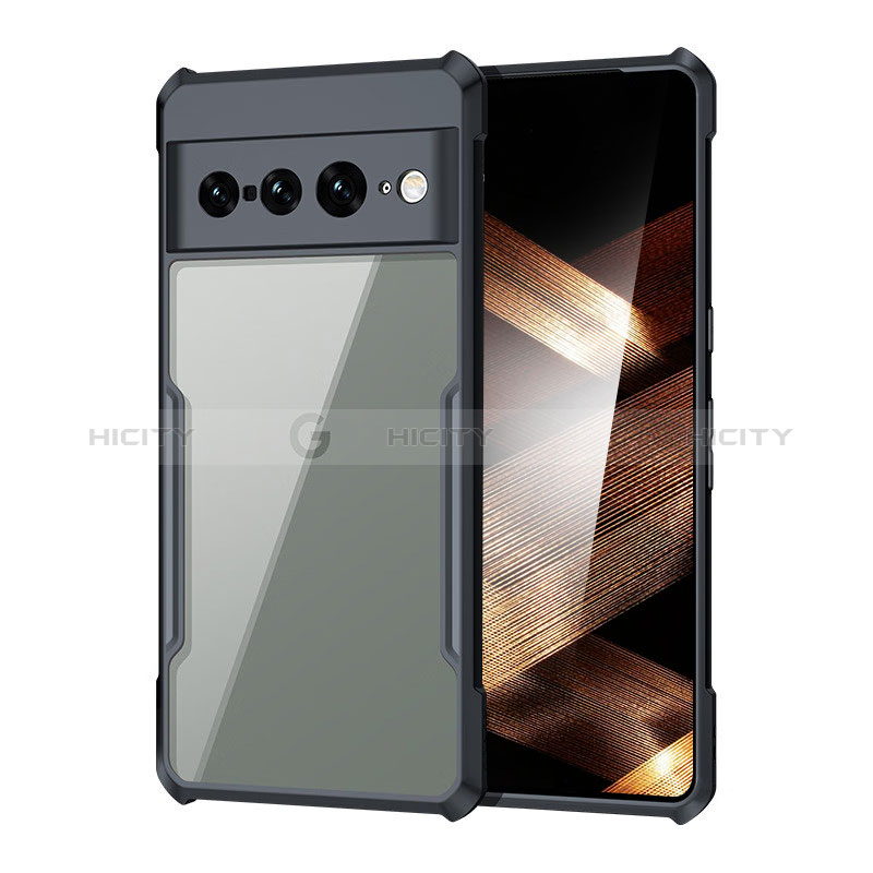 Funda Silicona Ultrafina Transparente T04 para Google Pixel 7 Pro 5G Negro