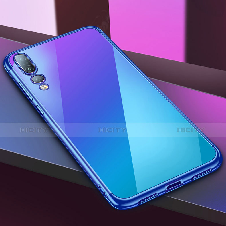 Funda Silicona Ultrafina Transparente T04 para Huawei P20 Azul