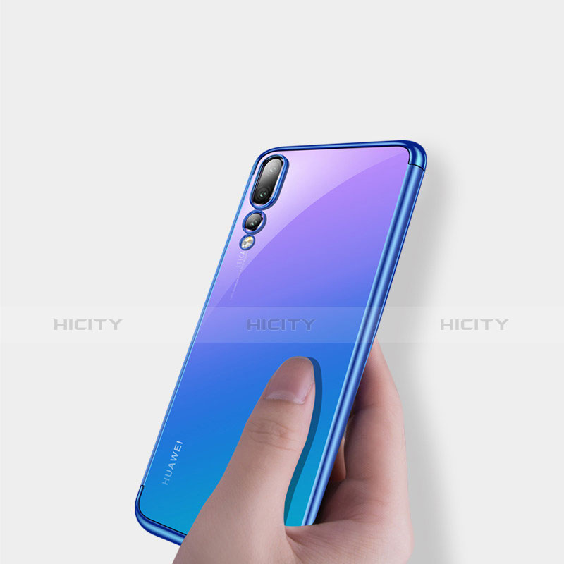 Funda Silicona Ultrafina Transparente T04 para Huawei P20 Azul