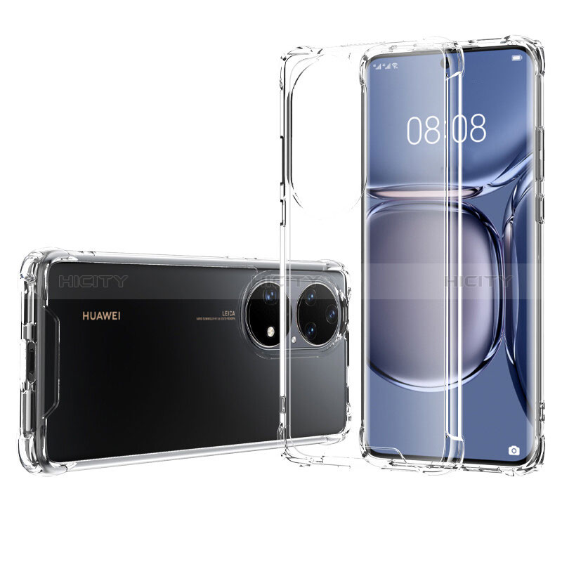 Funda Silicona Ultrafina Transparente T04 para Huawei P50 Claro