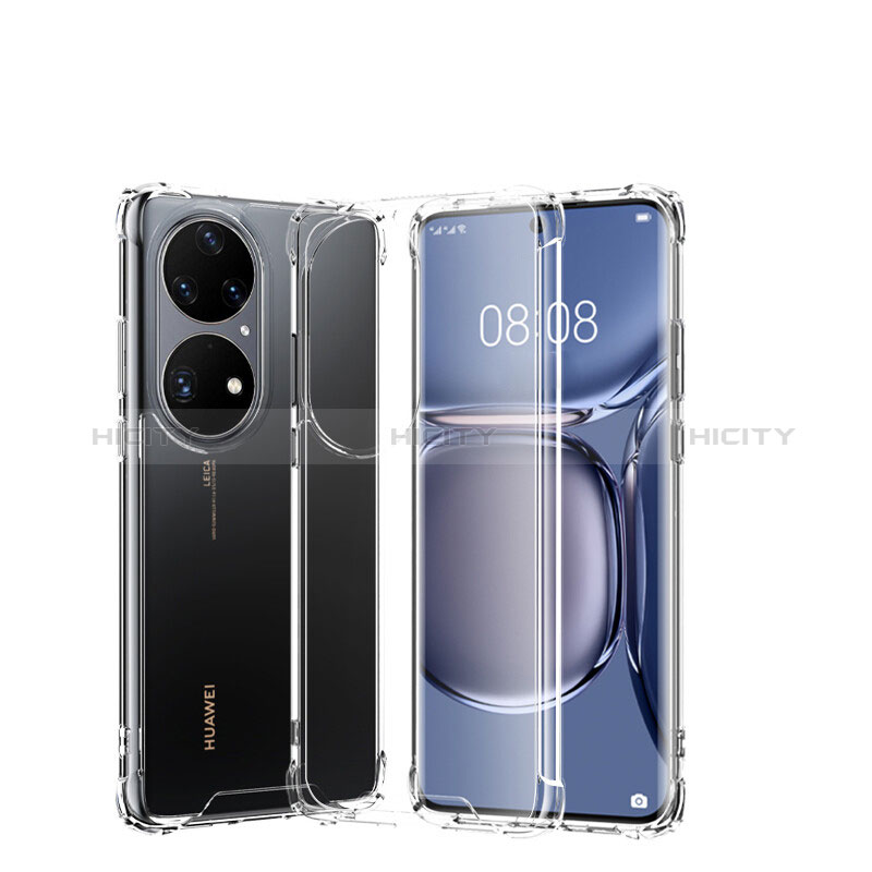 Funda Silicona Ultrafina Transparente T04 para Huawei P50 Claro