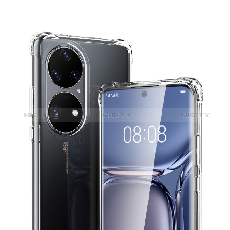 Funda Silicona Ultrafina Transparente T04 para Huawei P50 Claro