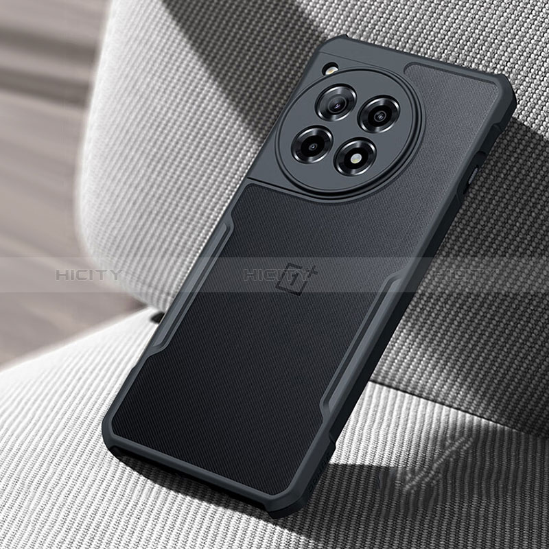 Funda Silicona Ultrafina Transparente T04 para OnePlus 12 5G Negro