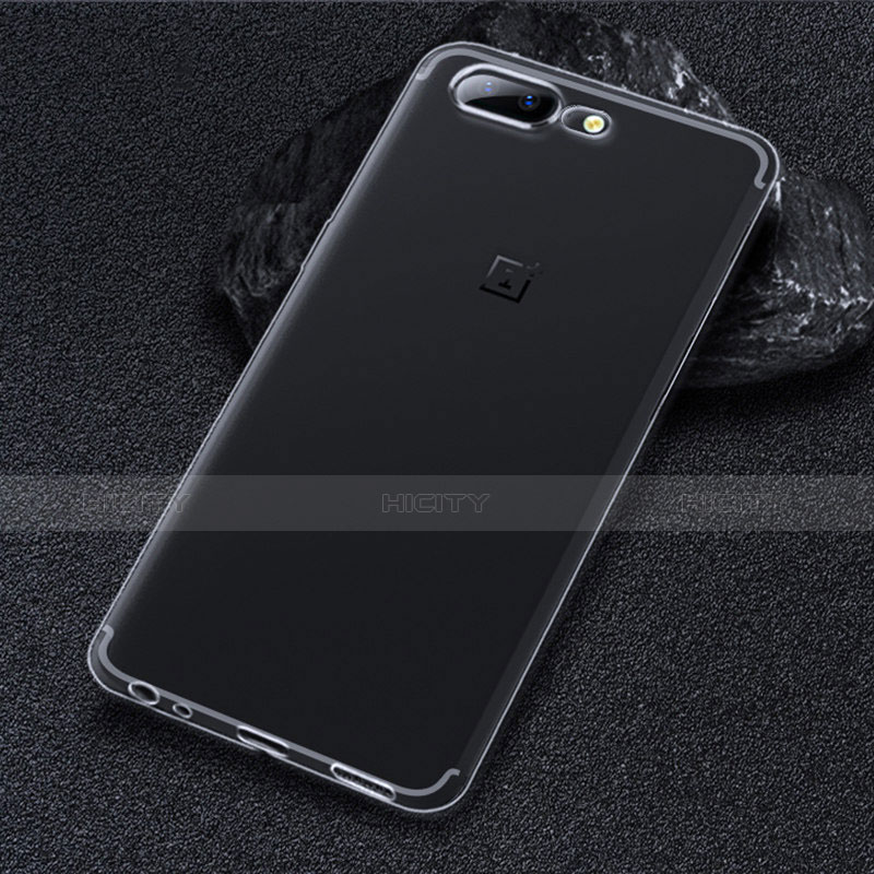 Funda Silicona Ultrafina Transparente T04 para OnePlus 5 Claro