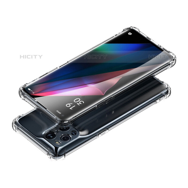 Funda Silicona Ultrafina Transparente T04 para Oppo Find X3 Pro 5G Claro