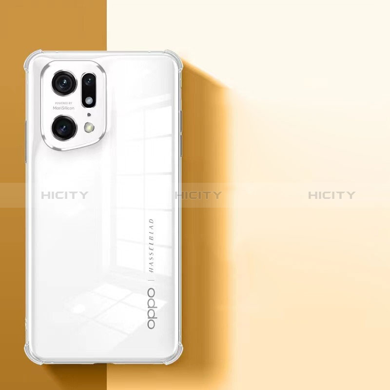 Funda Silicona Ultrafina Transparente T04 para Oppo Find X5 5G Claro