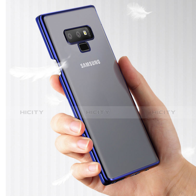 Funda Silicona Ultrafina Transparente T04 para Samsung Galaxy Note 9 Azul