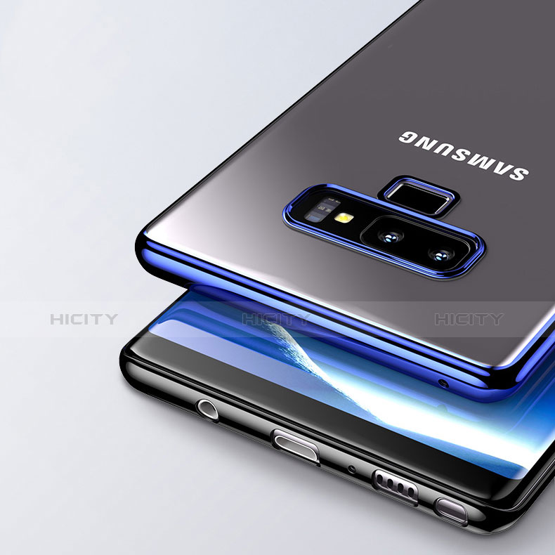 Funda Silicona Ultrafina Transparente T04 para Samsung Galaxy Note 9 Azul