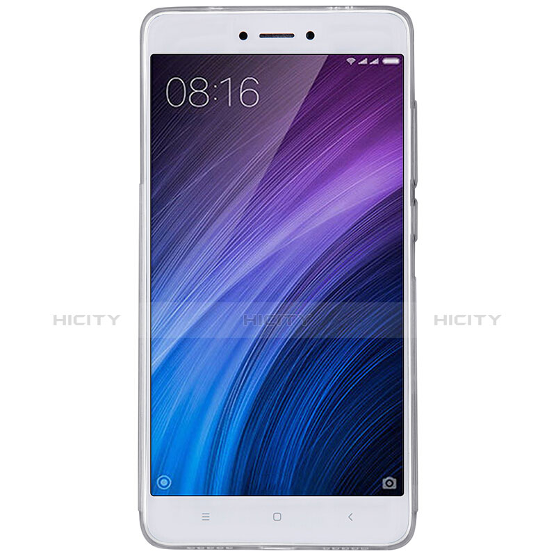 Funda Silicona Ultrafina Transparente T04 para Xiaomi Redmi Note 4 Standard Edition Gris