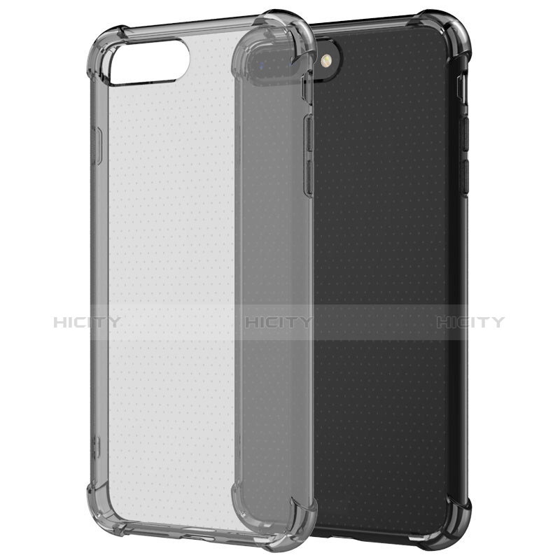 Funda Silicona Ultrafina Transparente T06 para Apple iPhone 7 Plus Gris