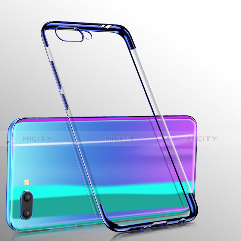 Funda Silicona Ultrafina Transparente T06 para Huawei Honor 10 Azul