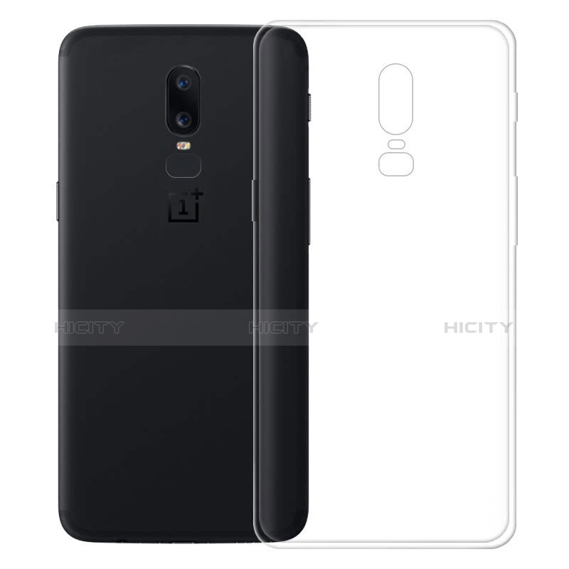 Funda Silicona Ultrafina Transparente T06 para OnePlus 6 Claro